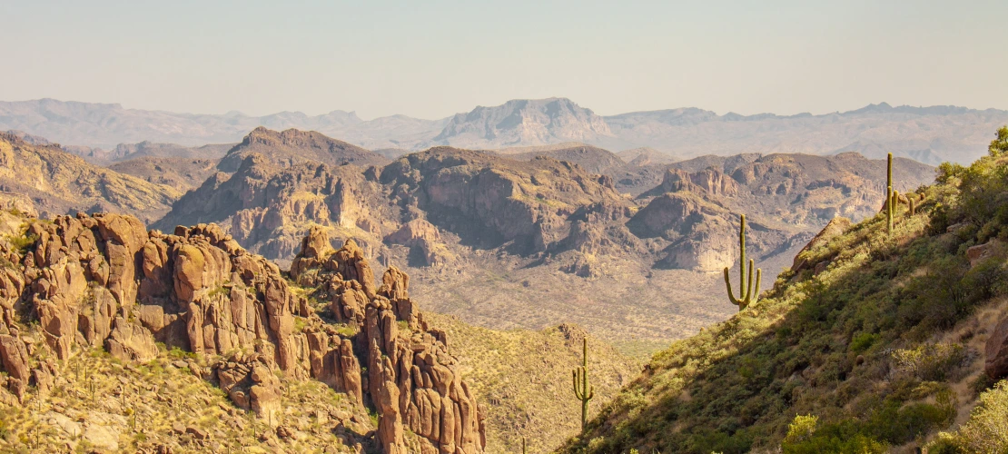 Superstition mountains in Arizona.