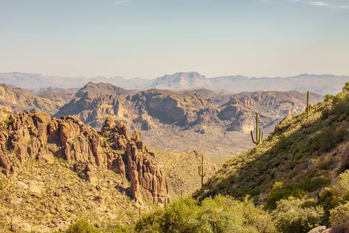 Superstition mountains in Arizona.